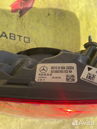 Фонари задние на mercedes W213