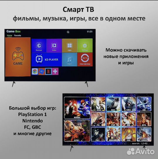 Smart tv приставка game box 8k