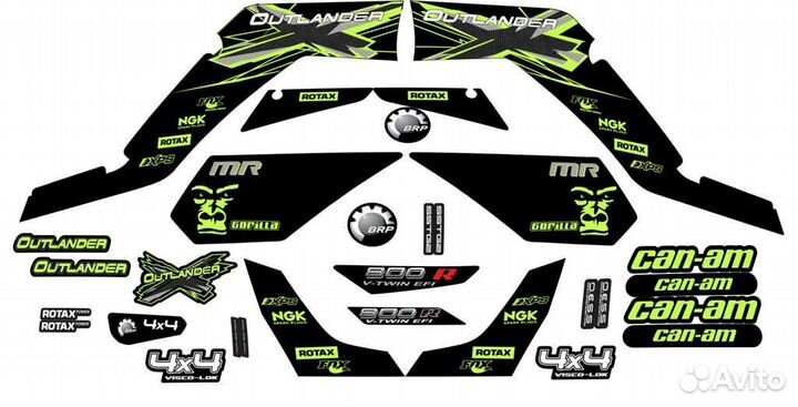 BRP G1 can-am, наклейки на квадроцикл