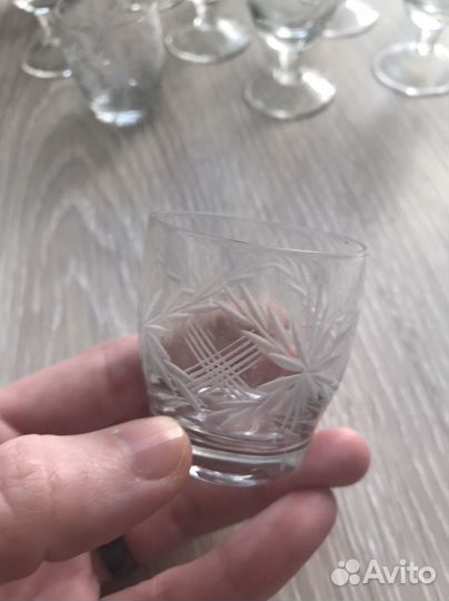 Фужеры и рюмки хрустальные СССР