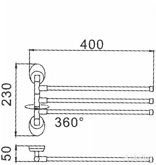 Держатель полотенец frap хром новый
