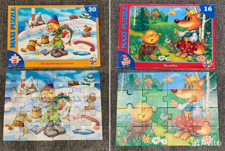 Пазлы для малышей Большие Маленькие В ассортименте
