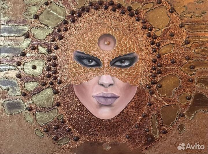 Картина интерьерная, 70*90 см. «Восточная девушка»