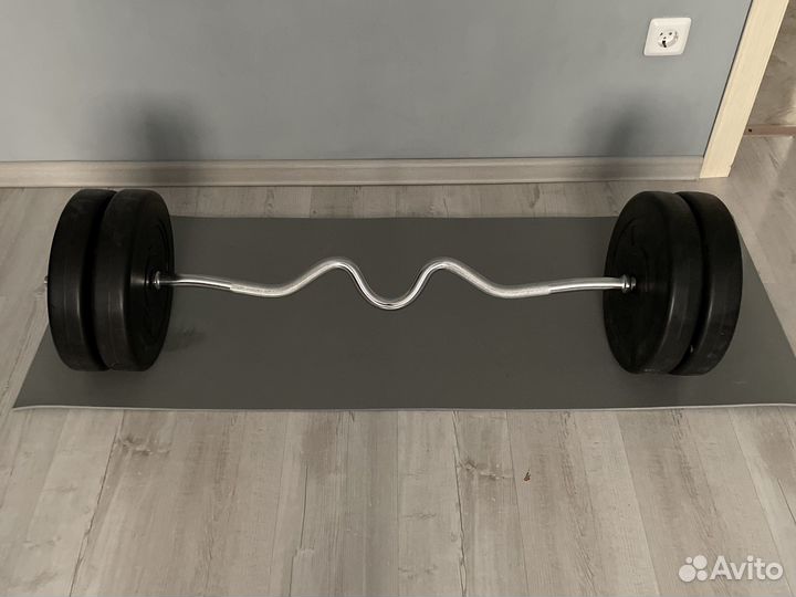 Гриф с блинами