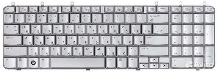 Клавиатура HP Pavilion dv7-1179er серебристая, OEM