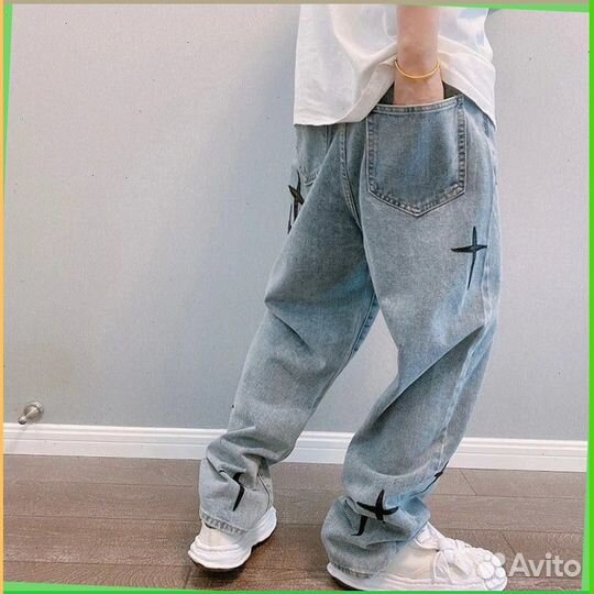 Штаны карго Y2K с крестами (40727 Арт: )