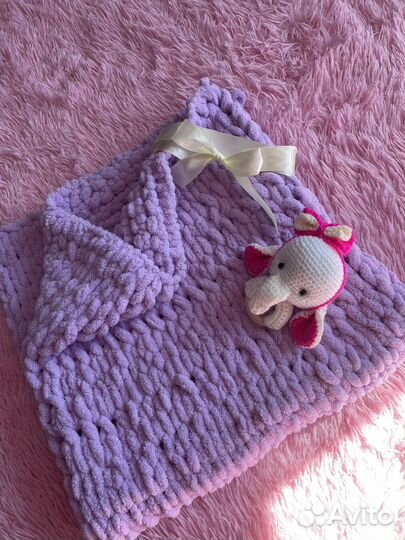 Детский пледик вязаный