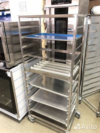 Противни 600х400 Unox, тележки-шпильки