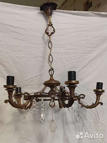 Люстра старинная бронза