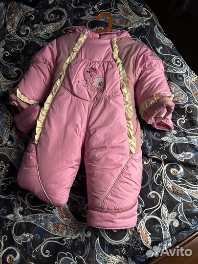 Зимний комбинезон для девочки 80 размер