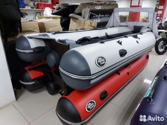 Лодка пвх allaska-390 drive (Красно-черный)