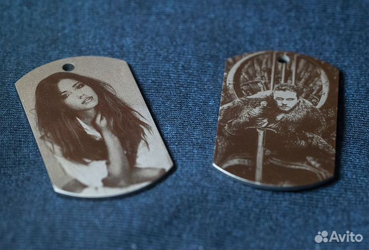 Фотогравировка (лазер) на армейских жетонах