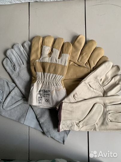 Перчатки рабочие кожаные