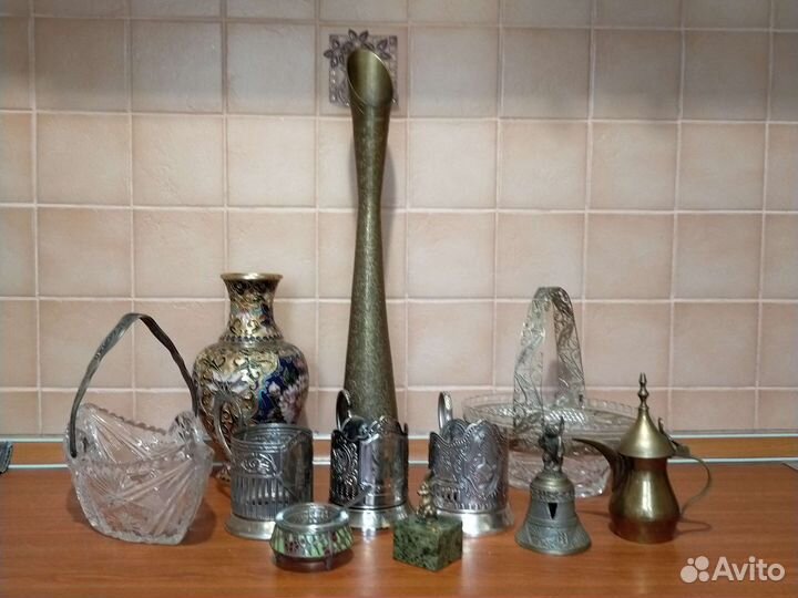 Подстаканники,вазы.латунь,мельхиор