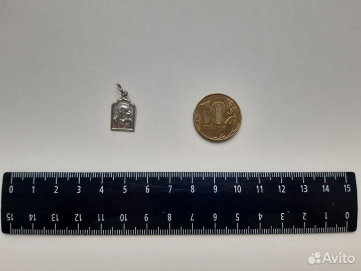 Серебряная подвеска-икона