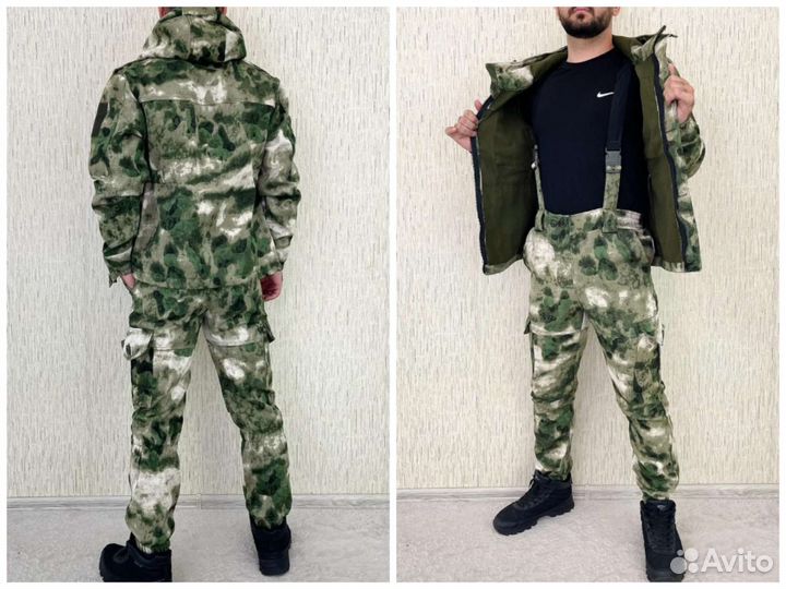 Костюм горка 8 мох на флисе для рыбалки и охоты