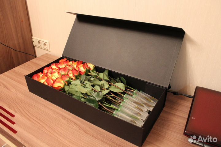 Коробка подарочная с текстурой лён, 62х25 см