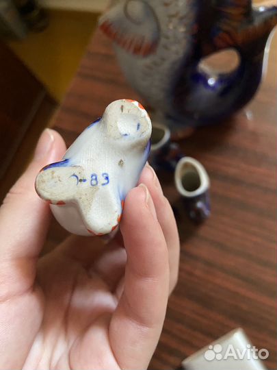 Фарфоровый графин Рыба и рыбки 2сорт 1983г