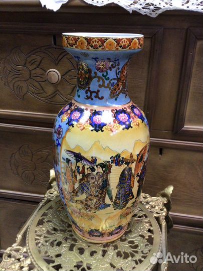 Ваза Большая Шикарная Японские Китайские мотивы