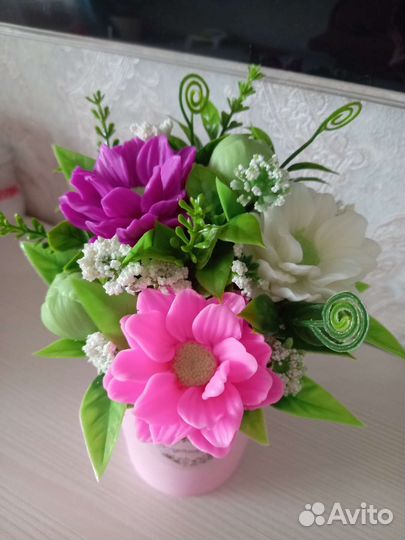 Букет из мыла ручной работы