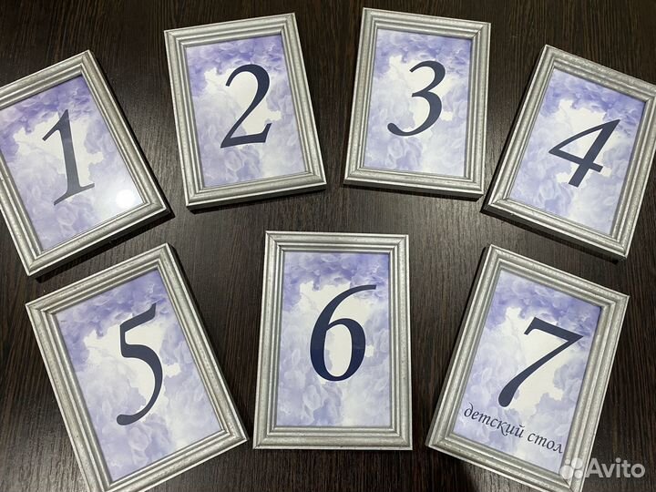 Рамки для фото с нумерацией на свадьбу