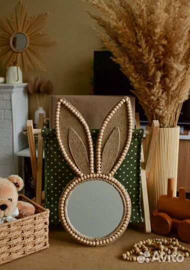 Зеркало с ушками, зеркало-зайка