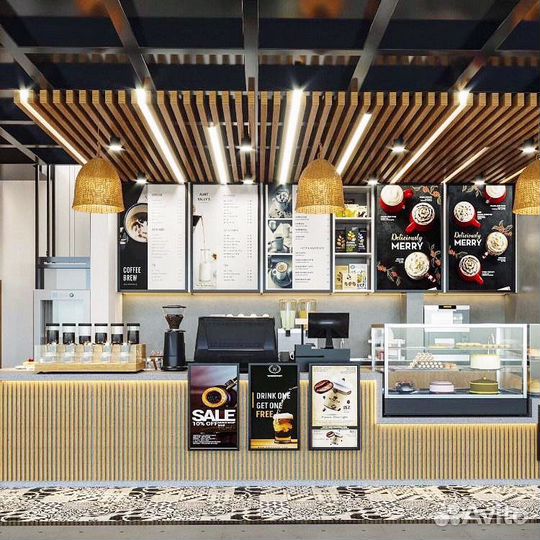 Барная стойка кофе с собой, стойка для кофейни