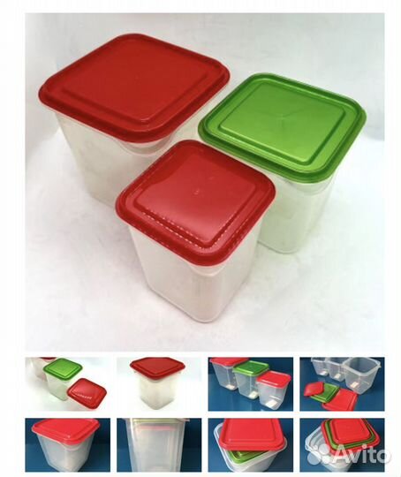 Банка под сыпучее 0,7 л акриловая круглая с гер