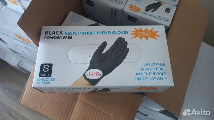 Перчатки нитрил-виниловые wally plastic