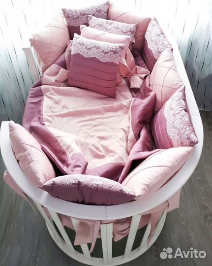 Бортики в кроватку ручной работы