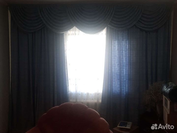 Шторы с ламбрекеном+тюль