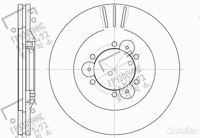 Диск тормозной вентилируемый, gbrake (Япония) GR-0