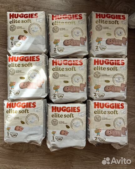 Подгузники Хаггис элит софт 1 размер