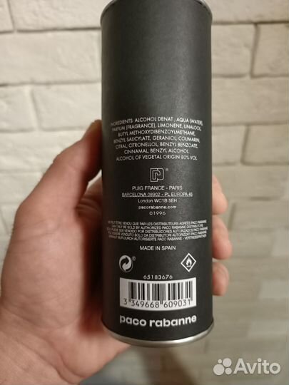 Туалетная вода оригинал paco rabanne