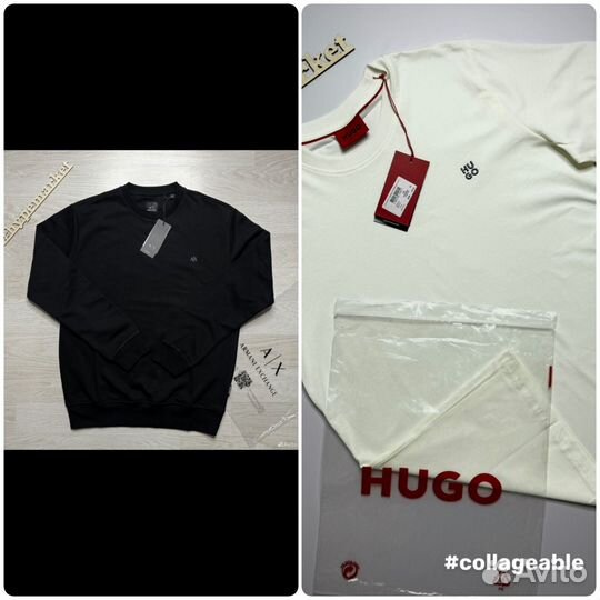 Свитшот армани M+хуго L футболка