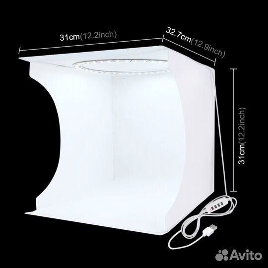 Фотобокс 30см, с подсветкой и регулировкой + сумка