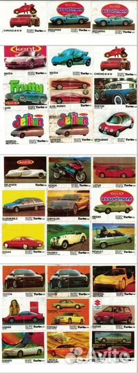 Вкладыши от жевательных резинок 90-х Turbo