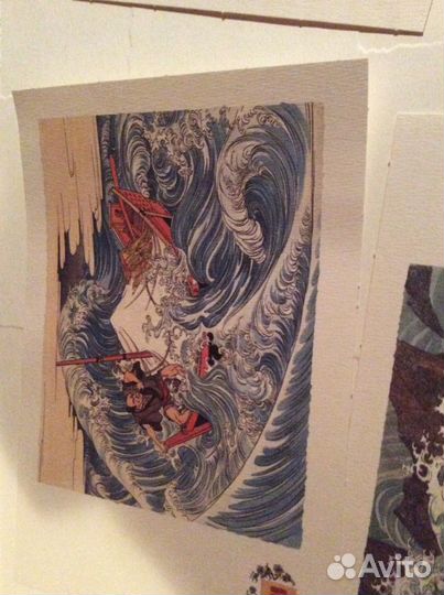 Набор открыток (8 штук ), иллюстрации Л.Казбекова