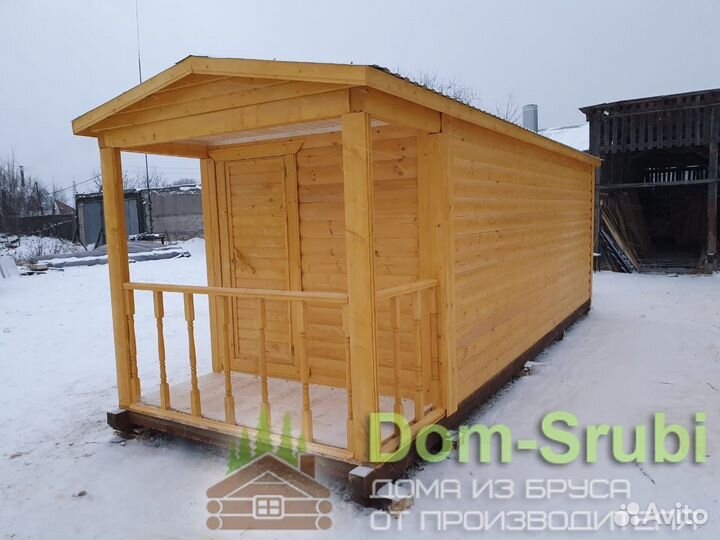 Калязин. Мобильная баня из бруса бм-6 (2.30х7)