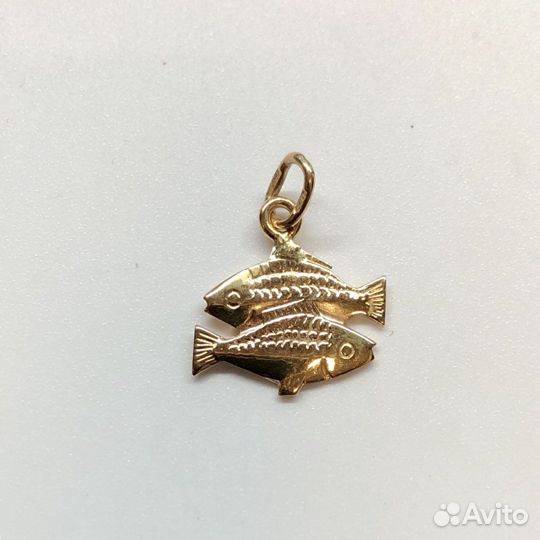 Золотой кулон «Рыбы» 585 пробы