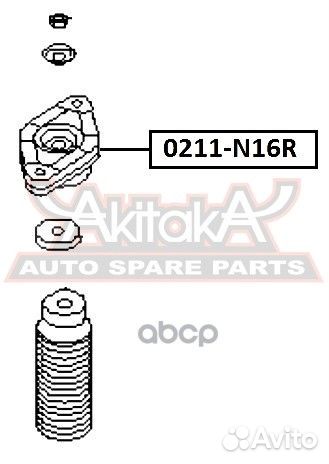 Опора амортизатора зад прав/лев 0211-N16R 0