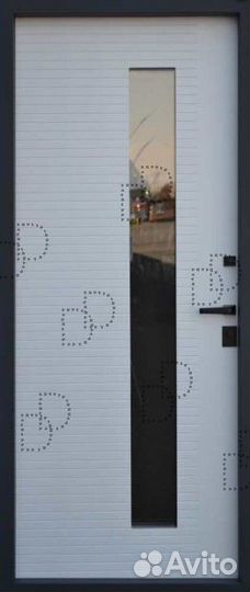 Металлическая входная дверь со стеклом для улицы