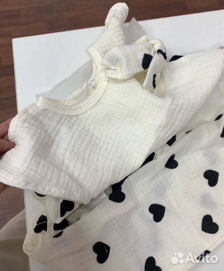 Муслиновый костюм на девочку 80 86