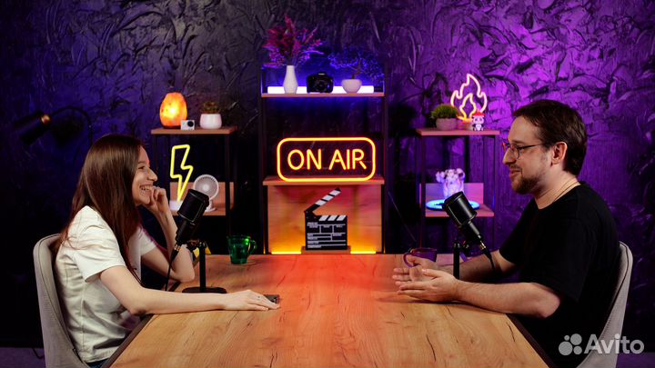 Видеостудия для съёмки подкастов, интервью, рилс