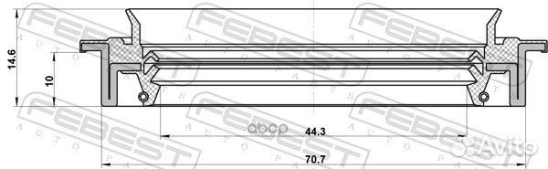 Сальник привода ford explorer TUB 2011- 95JDS-4