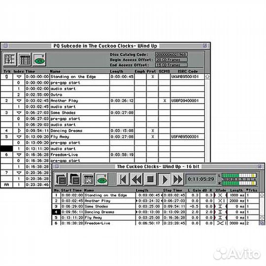Digidesign MasterList CD 2.1 (2.3) мастеринг