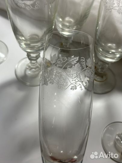 Бокалы шампанское Богемское стекло