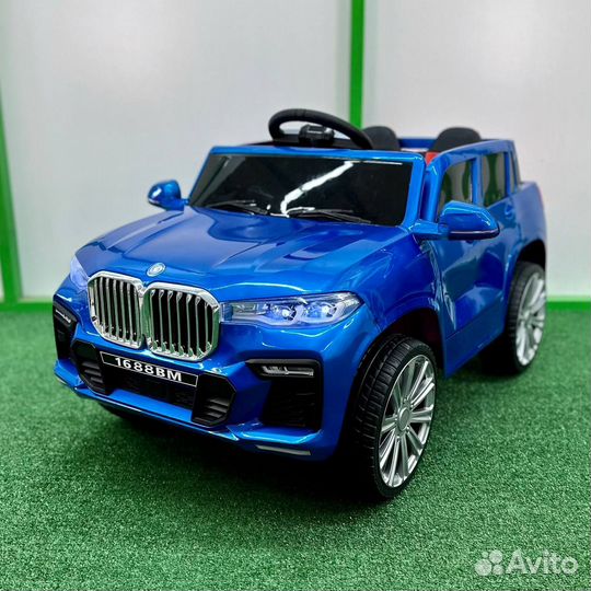 Электромобиль Bmw новый синий с пультом