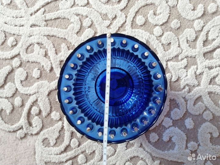 Салатник цветное стекло СССР