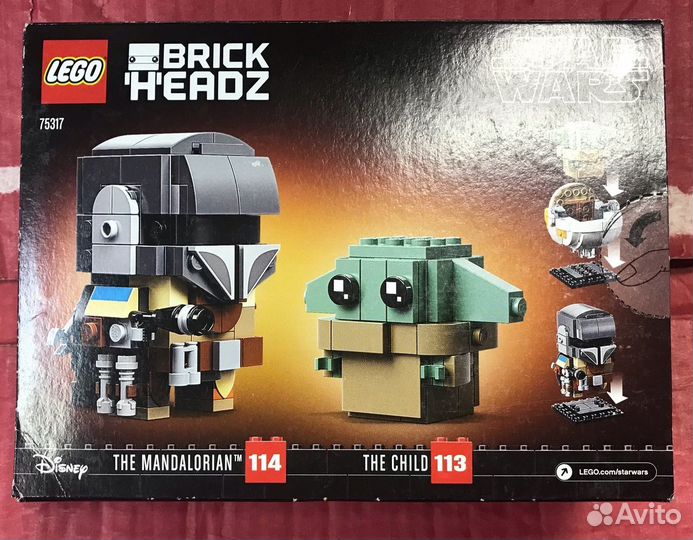 Набор lego BrickHeadz 75317 Мандалорец и малыш